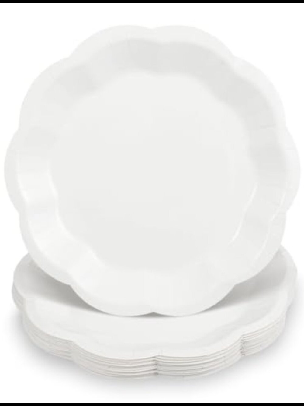 30pc Scalloped Paper Plates 7in Disposable Dinner Dessert Party Supplies